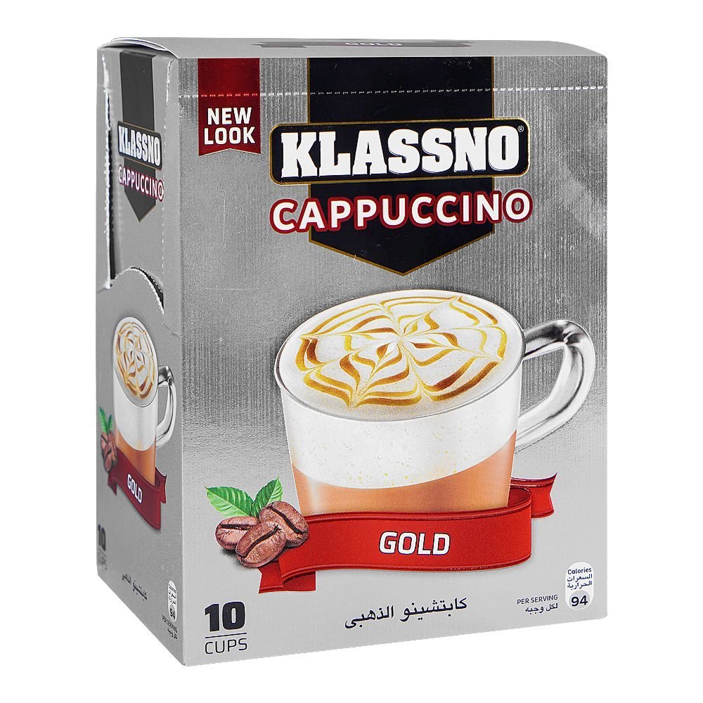 Klassno cappuccino gold coffee 1 Klassno Cappuccino Gold Coffee, 10-Sachet, 20g Each - Image 1