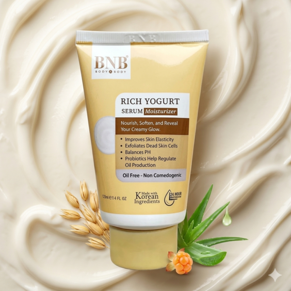 BNB Rich Yogurt Serum Moisturizer, Shea Butter, Hyaluronic Acid, For All Types Of Skin, 120ml