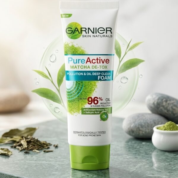 Garnier Pure Active Matcha Deep Clean Dirt and Oil Control Foam 100ml