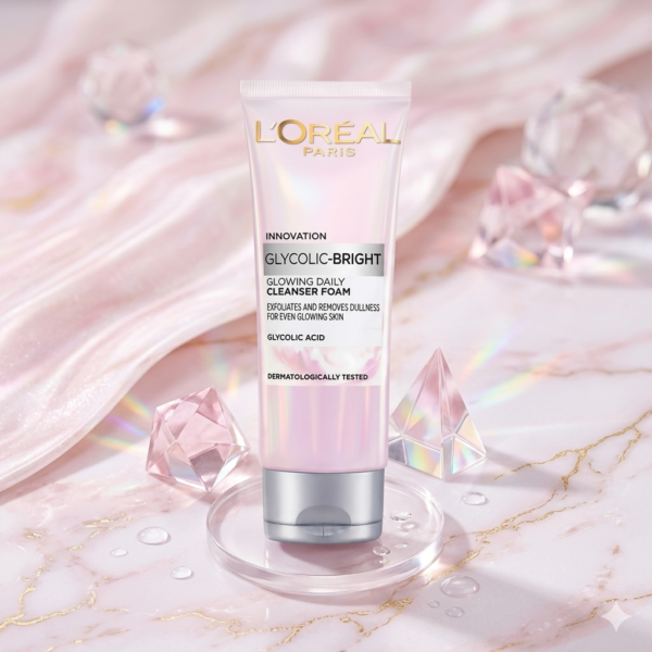L'Oreal Paris Visit the Store L'Oreal Paris Glycolic-Bright Glowing Daily Face Wash, For Even Glowing Skin, 100ml - Brightening, Dark Spots, Glowing Skin
